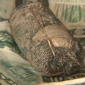 Man discovers wad of cash dating back to great depression while excavating his lawn