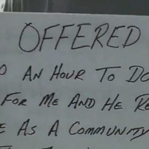 Man Offers Panhandler Honest Work But Gets Turned Down, So He Makes A Sign Of His Own