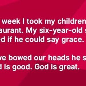 Woman Scoffs At 6 Year-Old’s Prayer – His Response Is Perfect