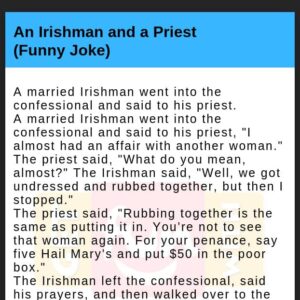 An irishman and a..