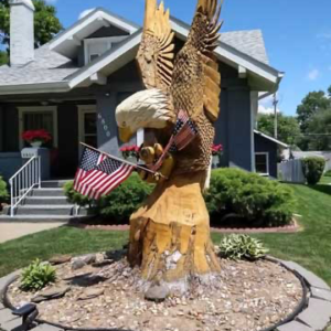 Eagle And Flags, Patriotic Sculpture