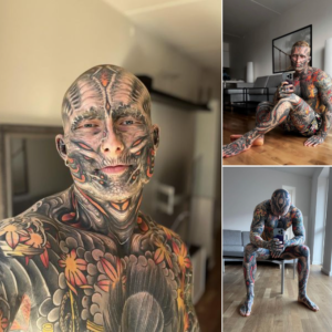 Tattoo addict inks 95 percent of his body, reveals what he looked like just 5 years ago