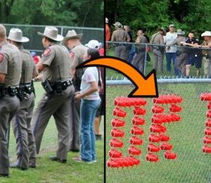 Parents Confused When Police Show Up At Game, Then They See Sign and…. READ