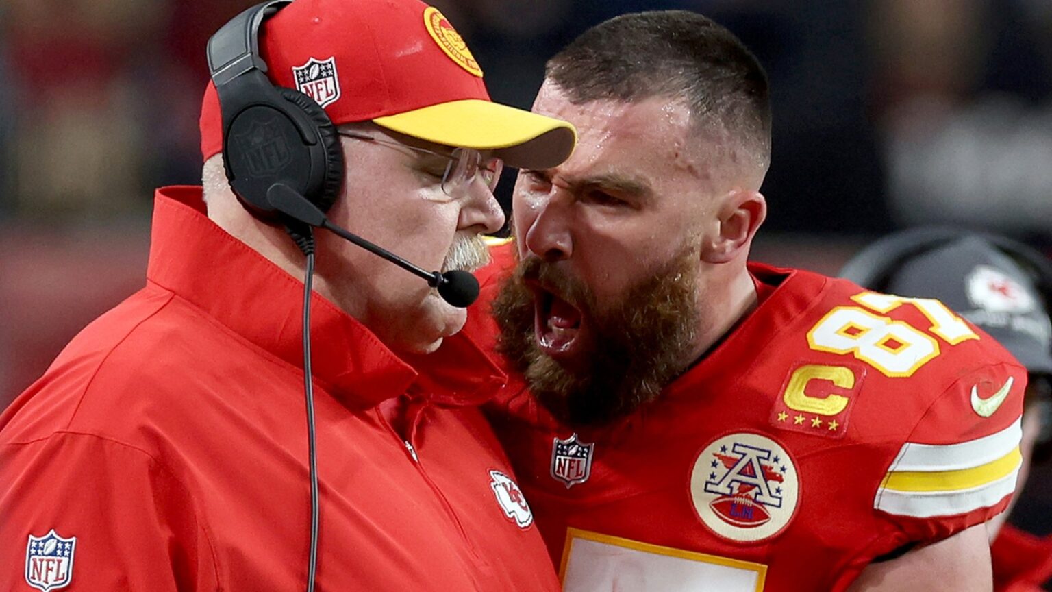 WATCH: Travis Kelce Shoves Head Coach During Sideline Temper Tantrum