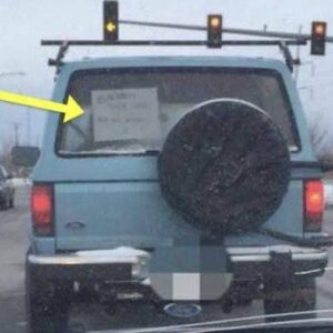 Frustrated Mom Gets Stuck Behind Slow Car, Takes Picture Of Sign On Their Window