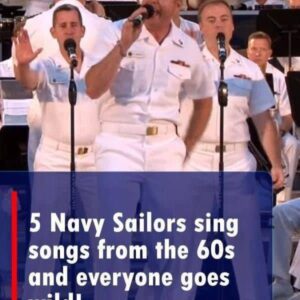 Group Of Soulful Navy Sailors Steps To The Stage To Perform Songs From 60s But Wait Till The Music Starts