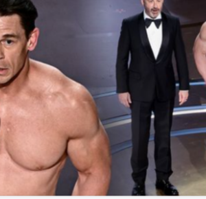 John Cena stripped down for a funny act at the Oscars last night… and now everyone is saying the same thing after noticing detail.