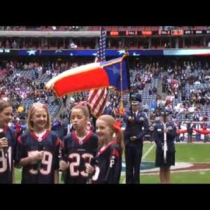 Four Young Girls Sing the National Anthem – NFL Crowd Goes Wild