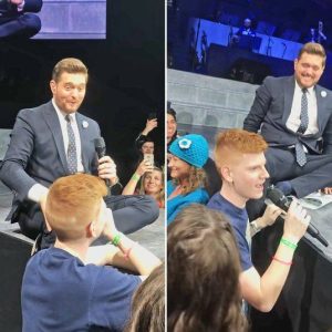 In a heartfelt moment, Michael Bublé and a 17-year-old admirer shine together on stage