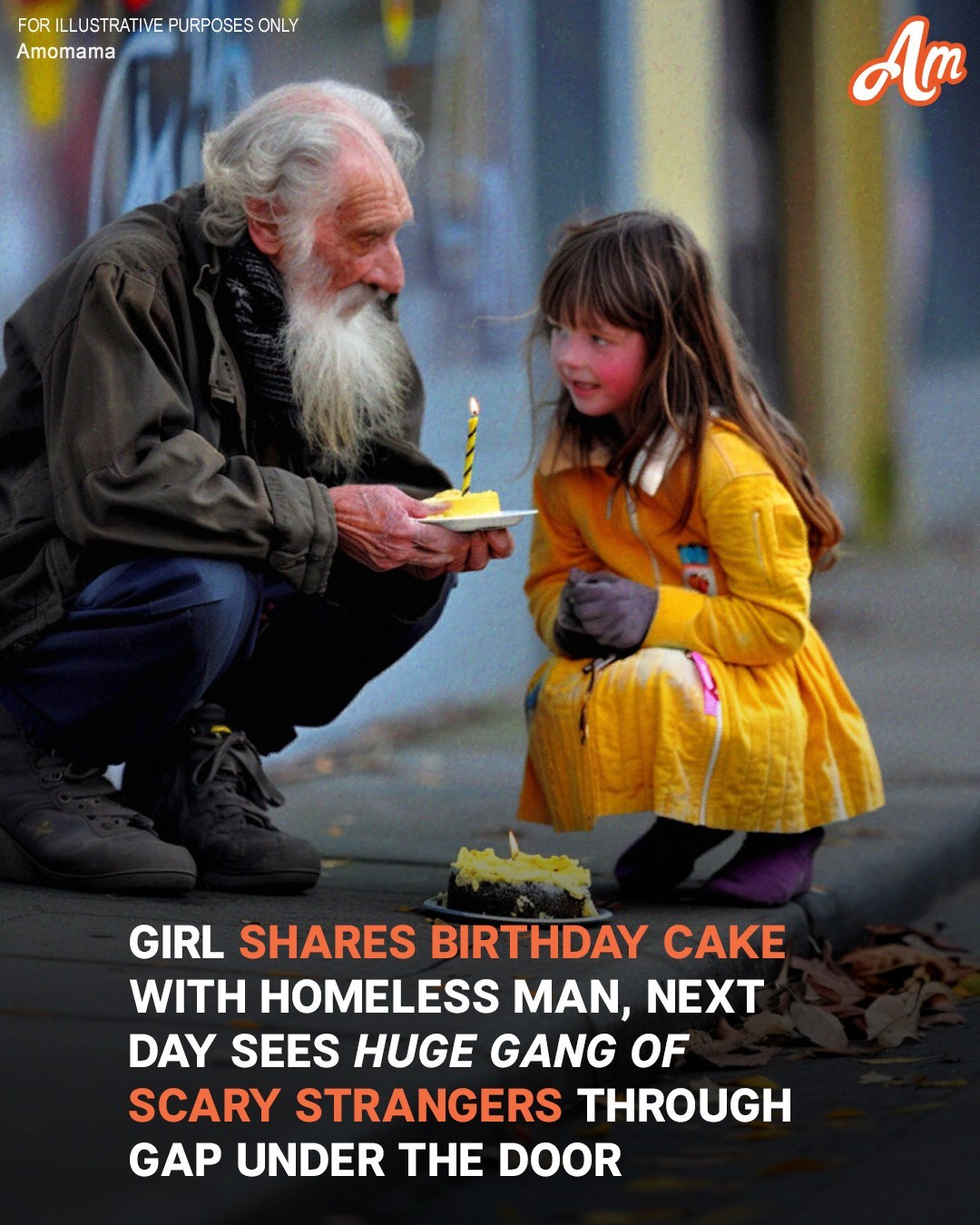 Girl Shares Birthday Cake With Homeless Man, Next Day He Returns With Three Fellas To Thank Her — Story of the Day