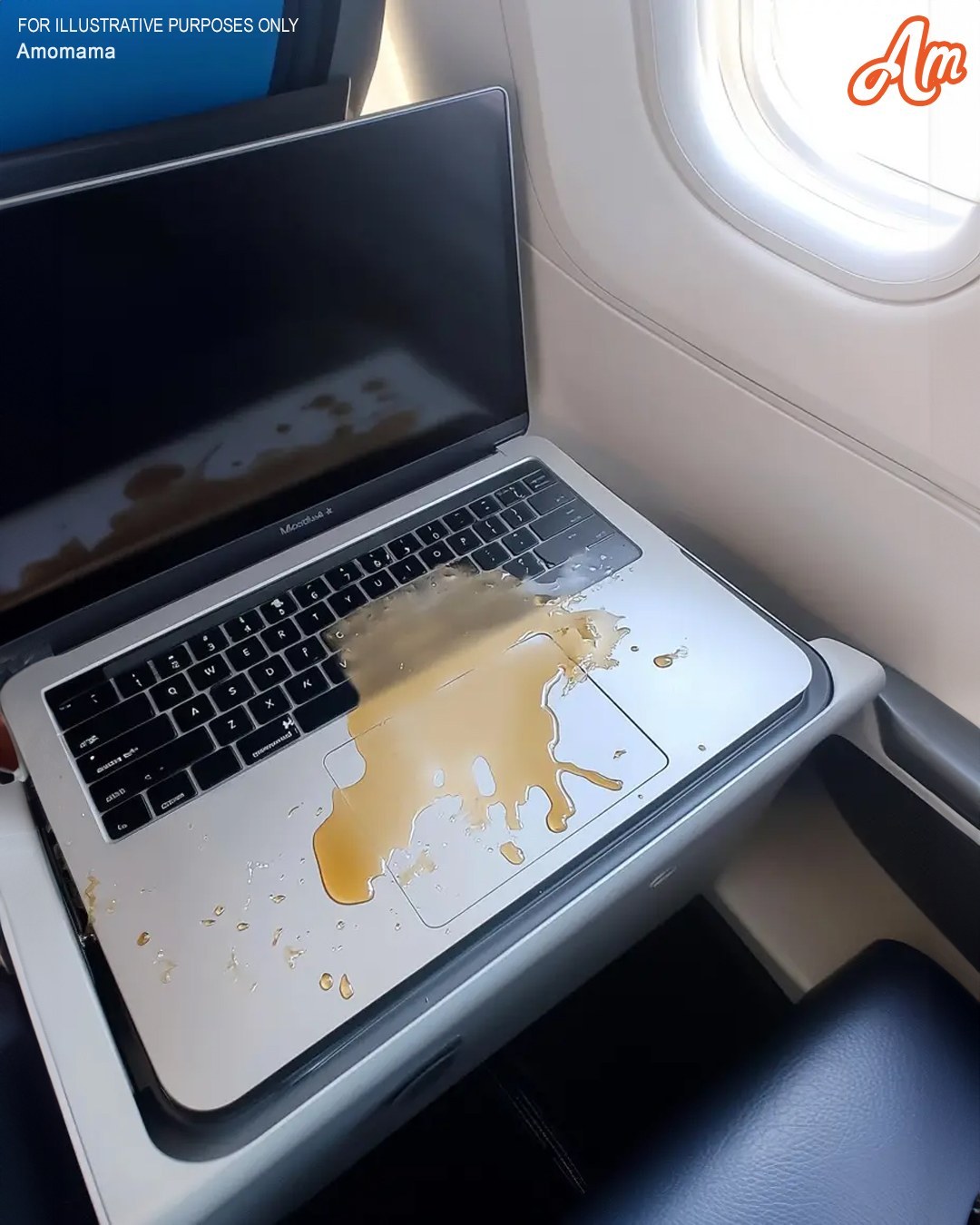 Entitled Passenger Spilled His Drink on My Laptop, Completely Ruining It – Karma Caught Up With Him as Soon as We Landed