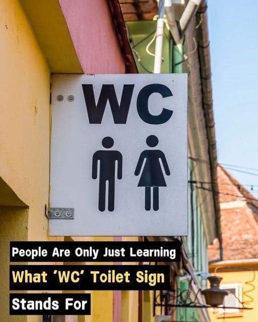 People Are Only Now Figuring Out What The WC Toilet Sign Means