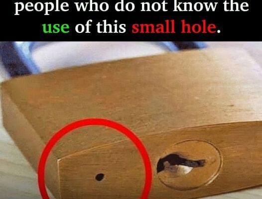 There are still people who do not know the use of this small hole