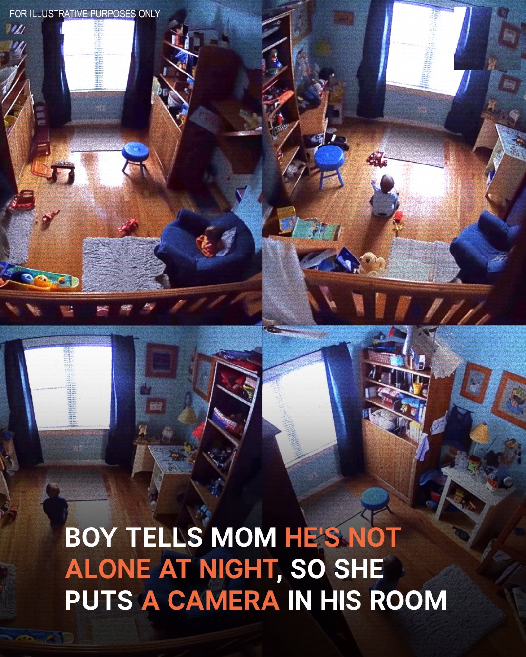 7-Year-Old Boy Tells Mom He Is Not Alone at Night, Mom Puts Camera in His Room