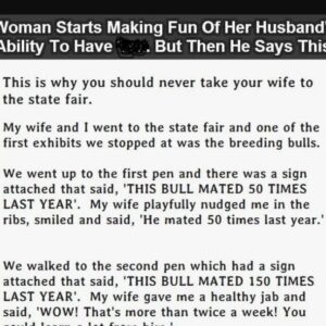 WOMAN MAKES FUN OF HER HUSBAND’S..