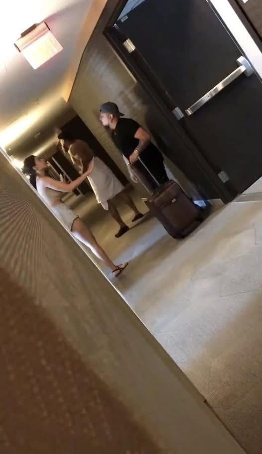 Guy catches his girlfriend cheating while on vacation